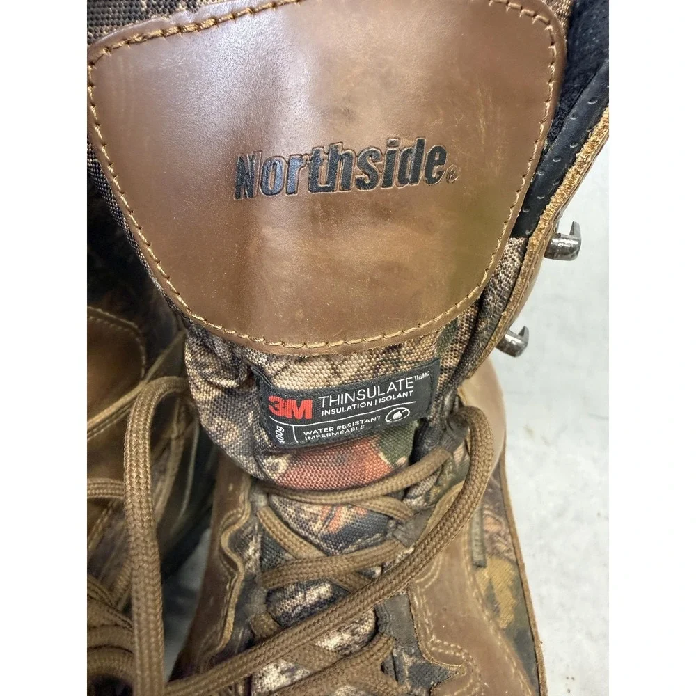 Northside Snow Boots Mens Size 10.5 Brown Camo Waterproof Thinsulate‎ Hunting